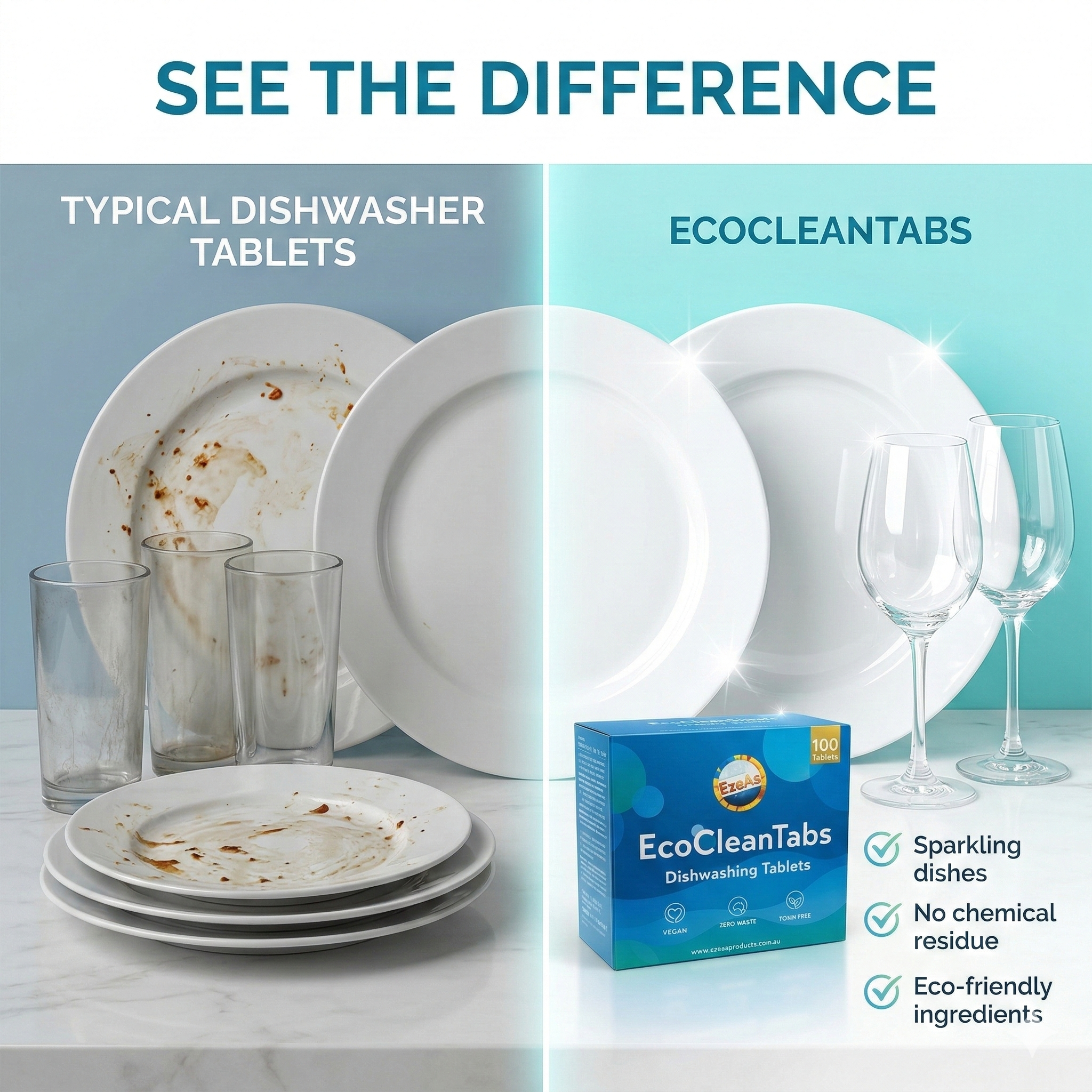 EzeAs EcoClean Dishwashing Tablets