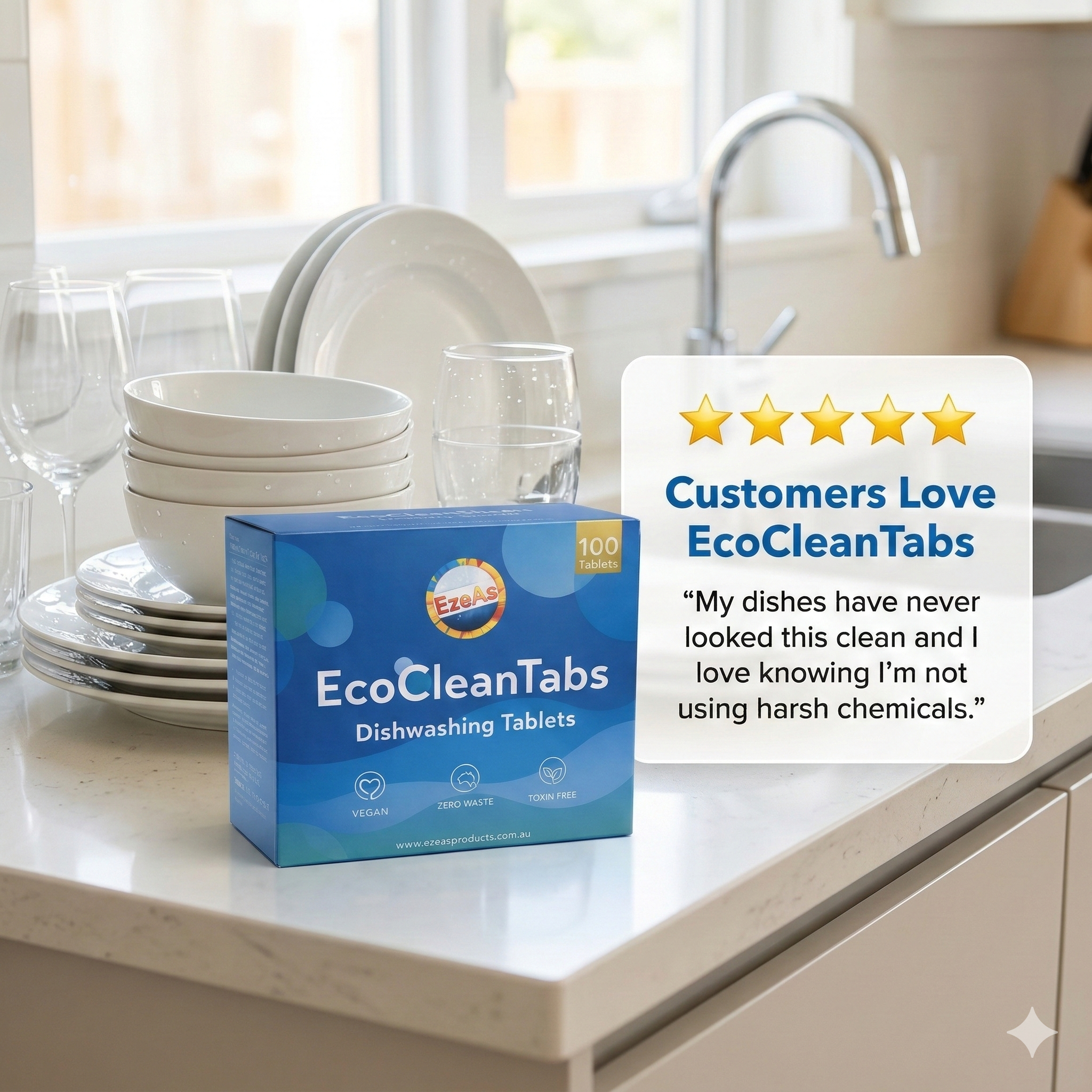 EzeAs EcoClean Dishwashing Tablets